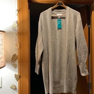 H&M open front long cardigan